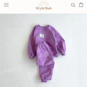 Kids Purple Sweatshirt and Jogger Set